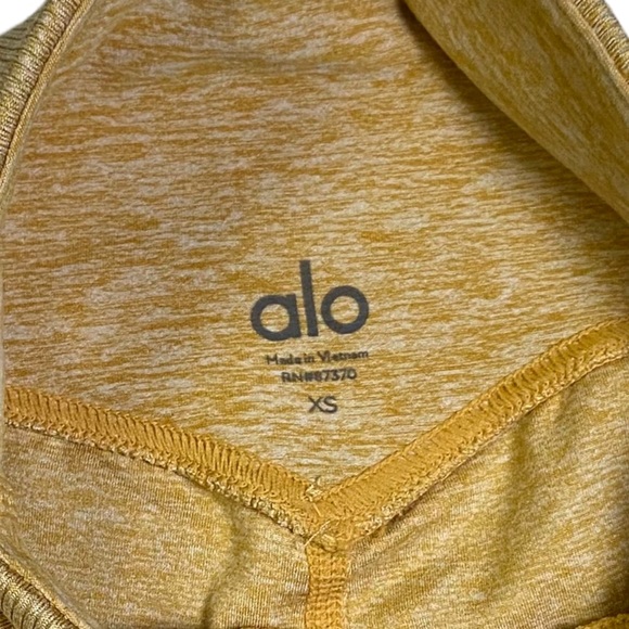 ALO Yoga High Waist Sheila AloSoft Legging Tight Yellow Heather XS - Picture 6 of 14